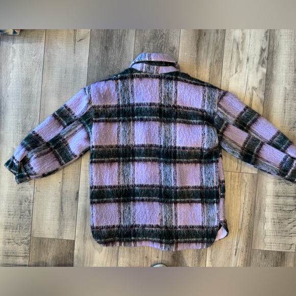 Anthropologie Grey Lab Oversized Plaid Shirt Jacket - Picture 4 of 4